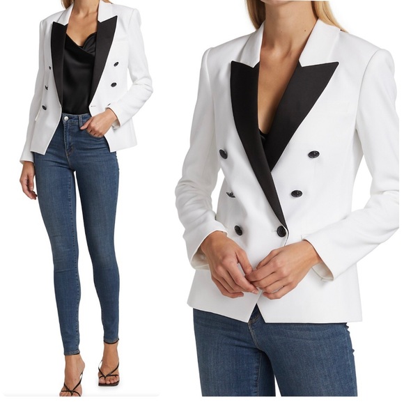L'AGENCE Jackets & Blazers - L’agence Kenzie Contrast Double Breasted Blazer size 8